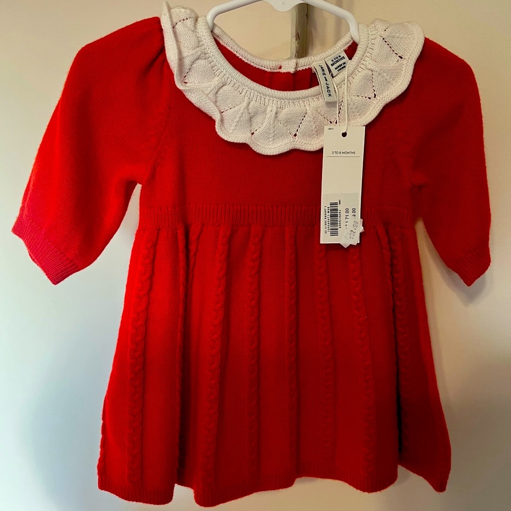 Janie and Jack dress and knee socks.